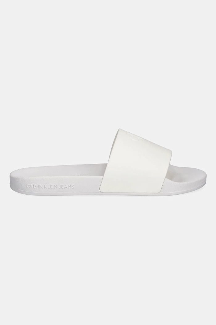Calvin Klein Jeans klapki SLIDE MONOGRAM TPU YW0YW01715 biały SS25