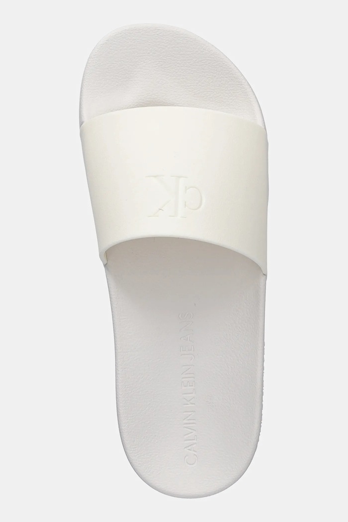 Calvin Klein Jeans klapki SLIDE MONOGRAM TPU biały YW0YW01715