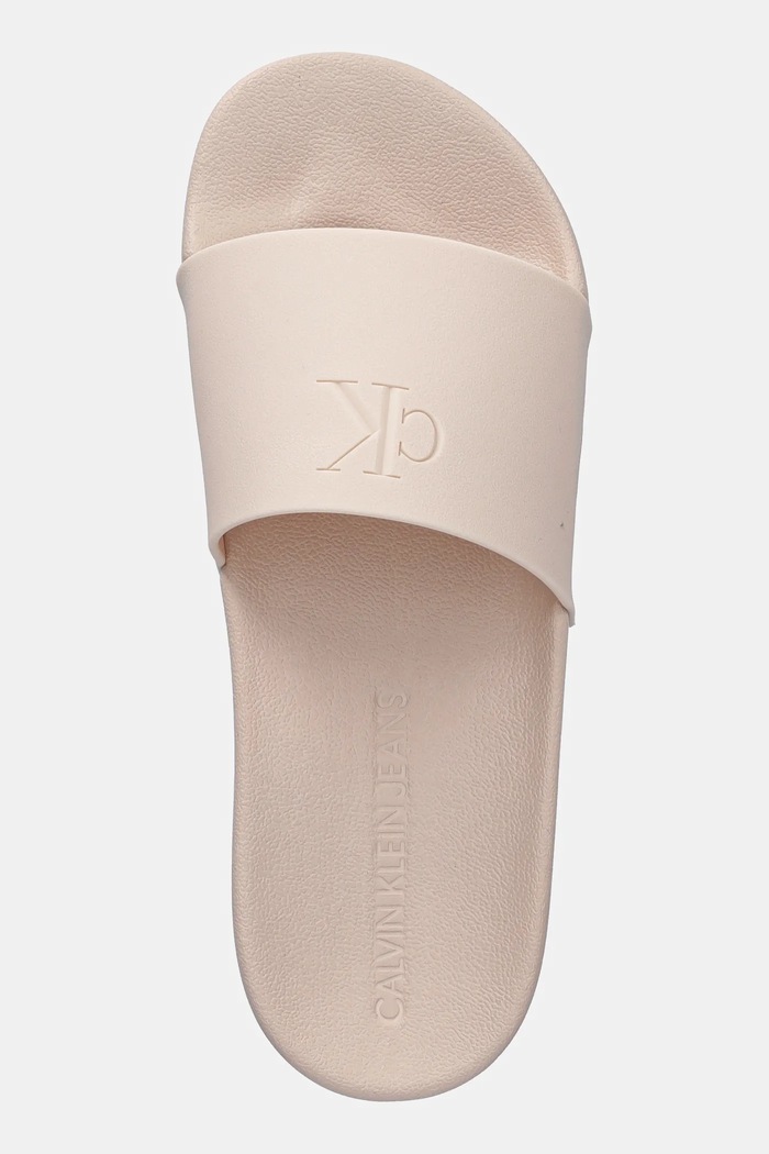 Calvin Klein Jeans klapki SLIDE MONOGRAM TPU beżowy YW0YW01715