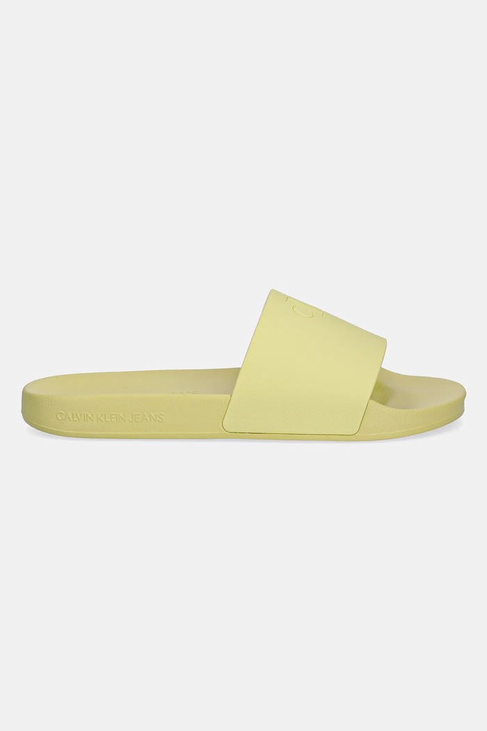 Šľapky Calvin Klein Jeans SLIDE MONOGRAM TPU YW0YW01715 zelená SS25