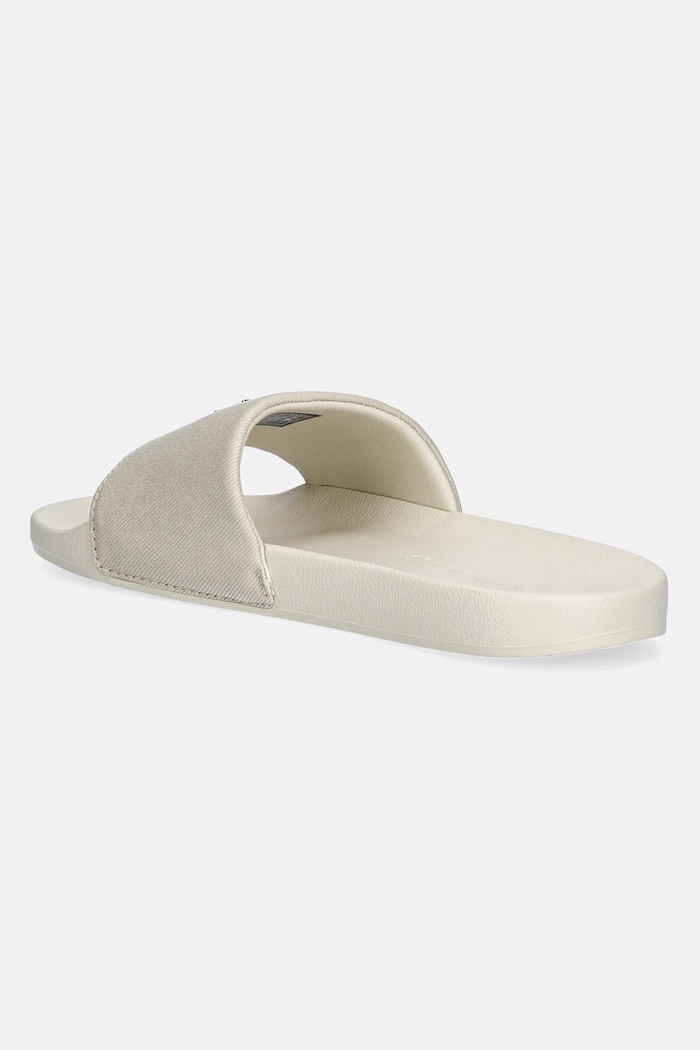 Obuwie Calvin Klein Jeans klapki SLIDE MONOGRAM HARDWARE YW0YW01713 beżowy