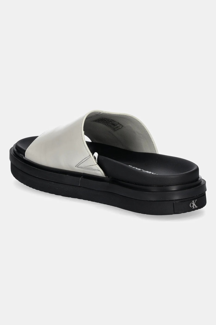 Obuv Šľapky Calvin Klein Jeans FLAT MOLDED SANDAL SLIDE YW0YW01710 biela