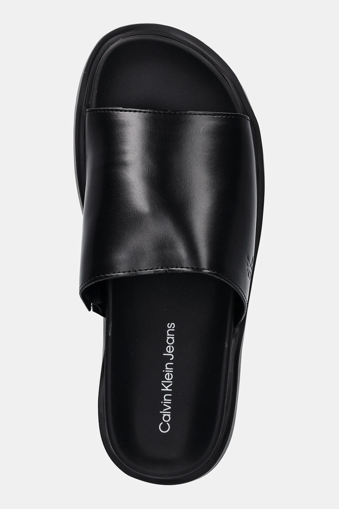 Natikače Calvin Klein Jeans FLAT MOLDED SANDAL SLIDE crna YW0YW01710