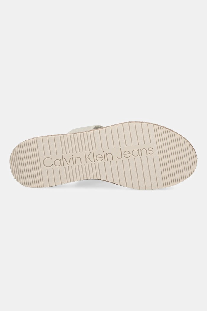 Natikače Calvin Klein Jeans SPORTY ROPE MG LTH WEBBING YW0YW01704 bež