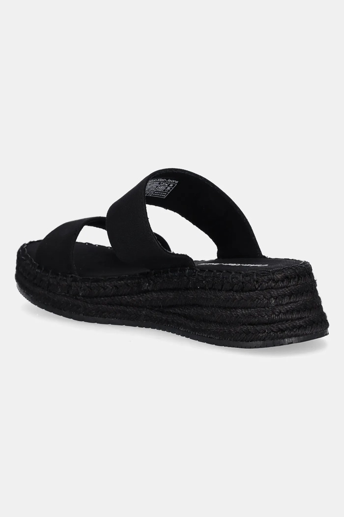 Obuwie Calvin Klein Jeans klapki SPORTY ROPE MG LTH WEBBING YW0YW01704 czarny
