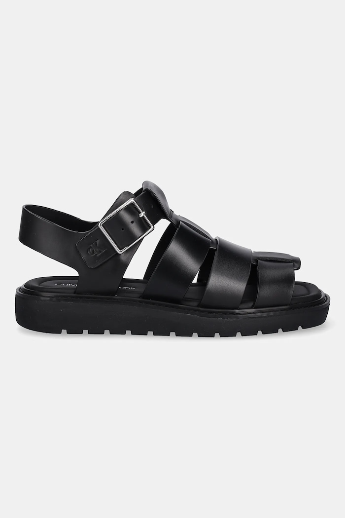 Calvin Klein Jeans sandali SQ MOLDED SDL FISHERMAN MG WN YW0YW01700 nero SS25