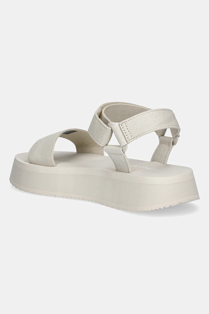 Obuwie Calvin Klein Jeans sandały SANDAL VELCRO WEBBING MG YW0YW01693 beżowy