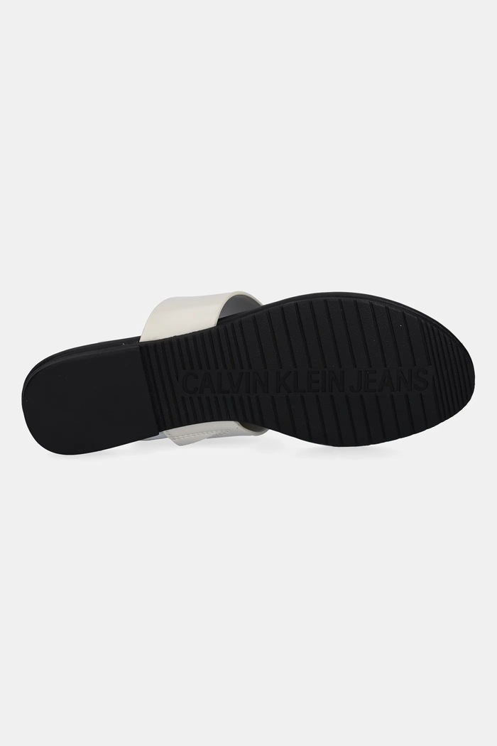 Calvin Klein Jeans japonki FLAT SANDAL TOEPOST MG YW0YW01691 beżowy