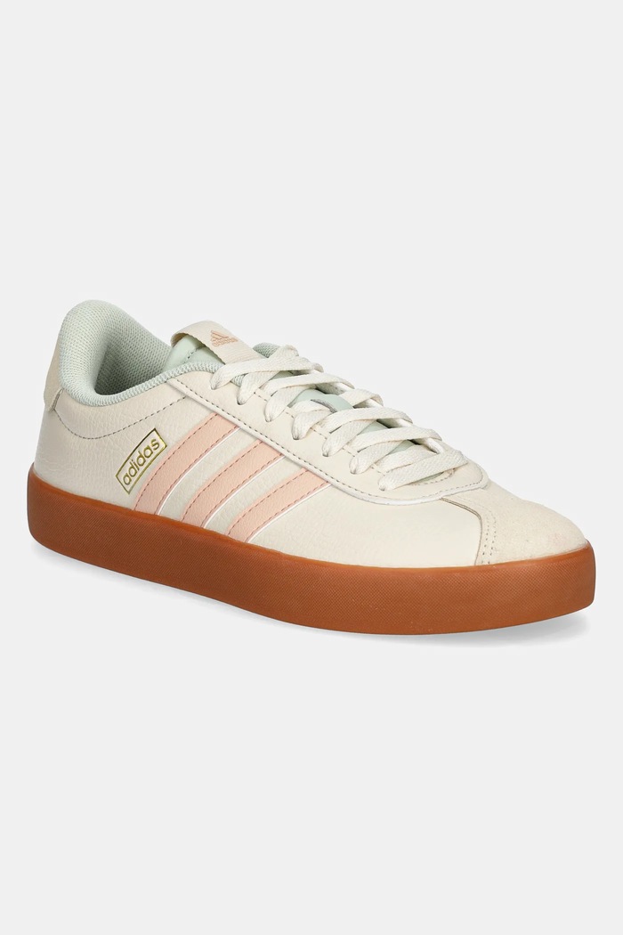 Sneakers adidas VL Court 3.0 απομίμηση λείου δέρματος μπεζ JP5348