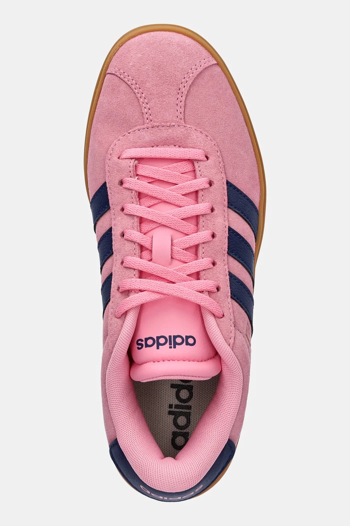 Semišové sneakers boty adidas Vl Court Bold růžová JI1789