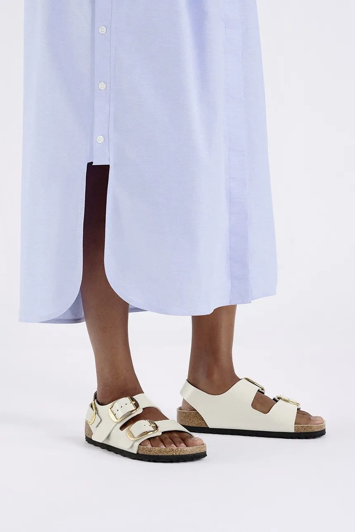 Birkenstock bőr szandál Milano Big Buckle 1025395