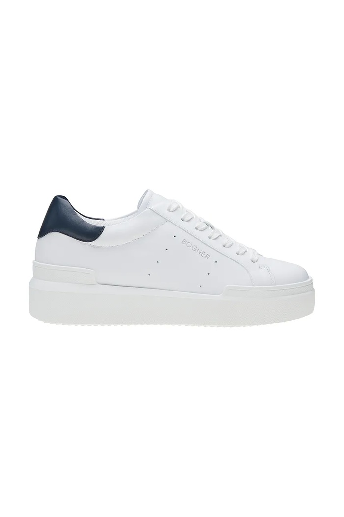 Kožené sneakers boty Bogner HOLLYWOOD 19 platforma bílá 22520025