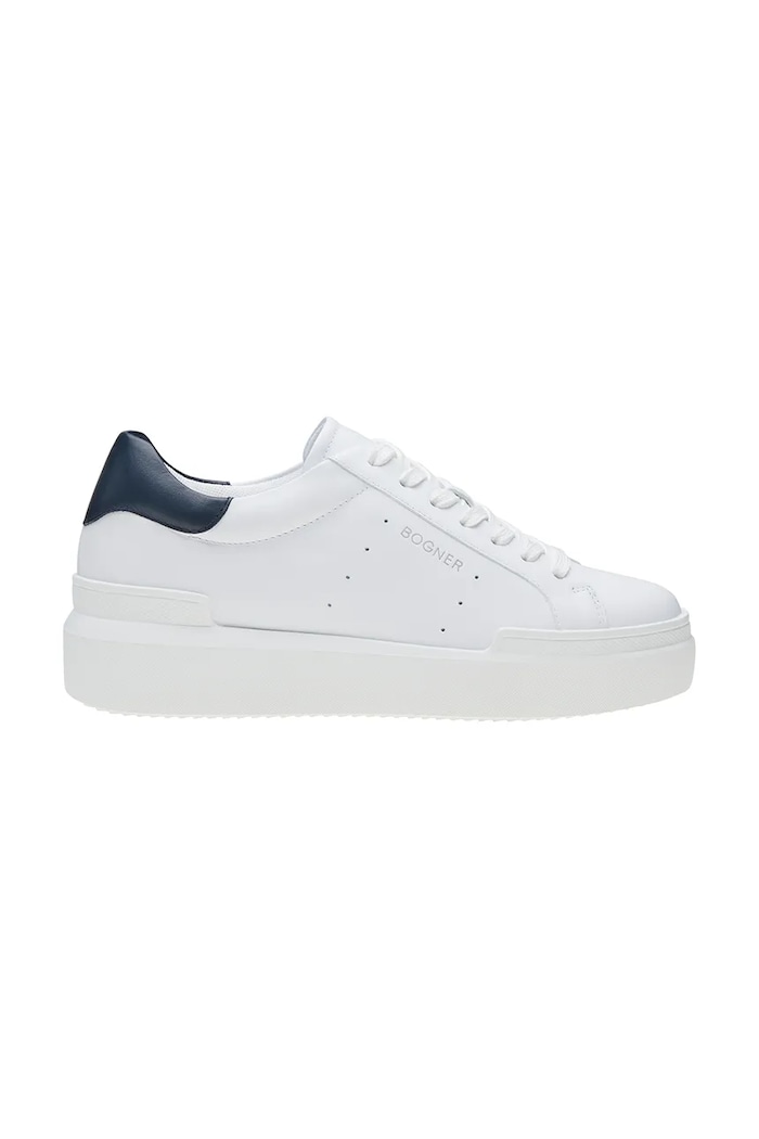 Kožené sneakers boty Bogner HOLLYWOOD 19 platforma bílá 22520025