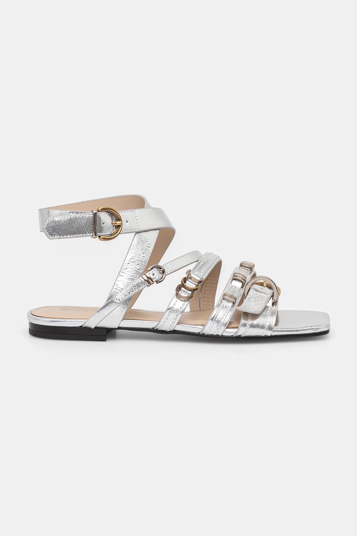 Pinko sneakersy skórzane Marli SD0317.P049.ZZF srebrny SS25