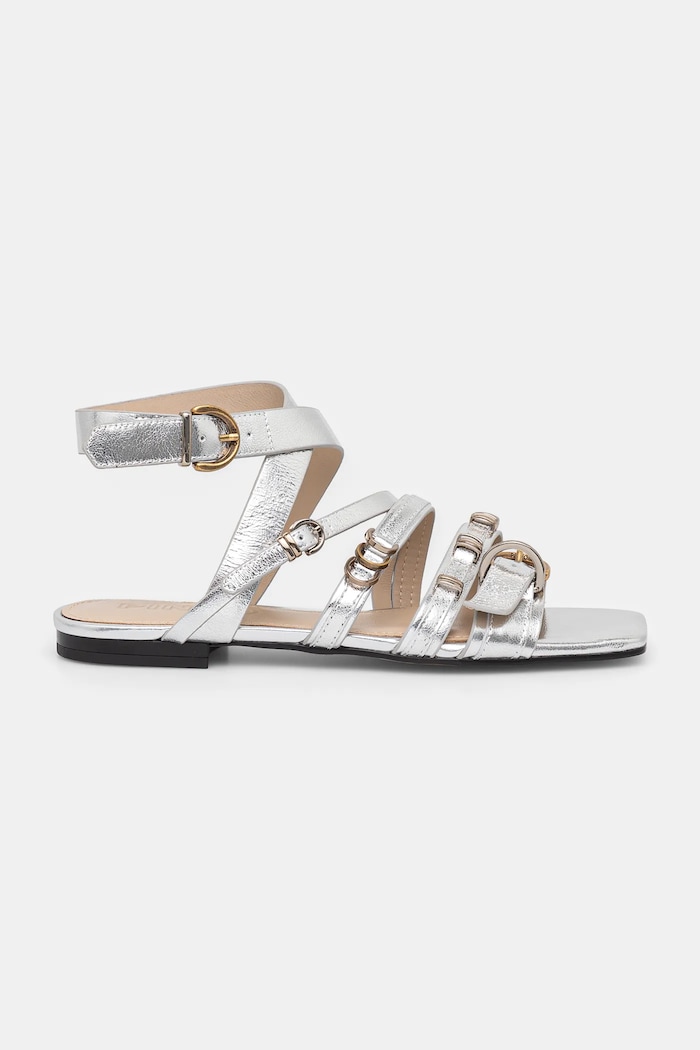Pinko sneakersy skórzane Marli SD0317.P049.ZZF srebrny SS25