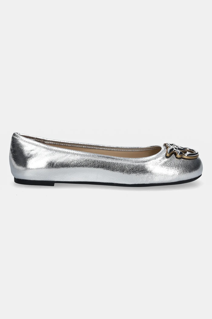 Pinko baleriny skórzane Gioia SD0295.P049.ZZF srebrny SS25