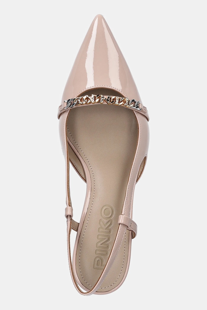 Pinko pantofi cu toc Gloria bej SD0251.E002.W4E