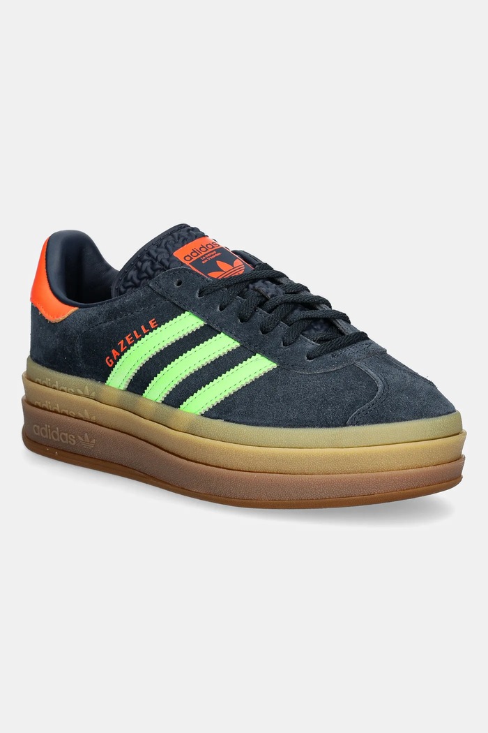 adidas Originals sportcipő Gazelle Bold velúr bőr sötétkék JH9667