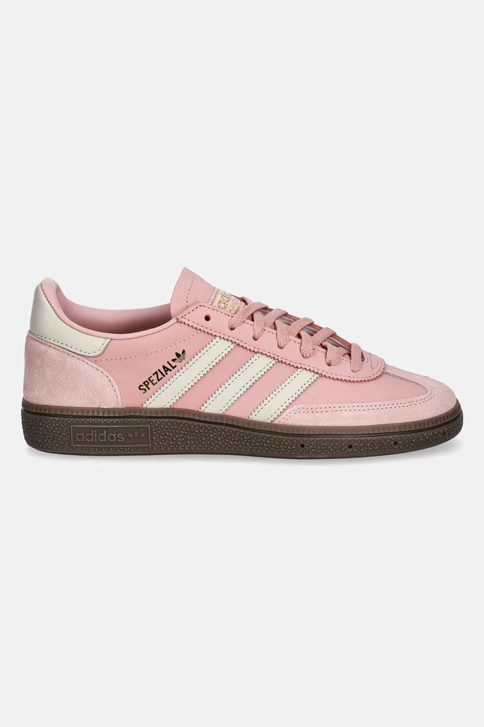 Tenisice od nubuk kože adidas Originals Handball Spezial JI2646 roza SS25