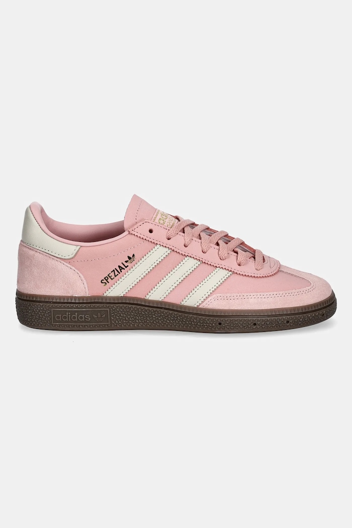 Tenisice od nubuk kože adidas Originals Handball Spezial JI2646 roza SS25