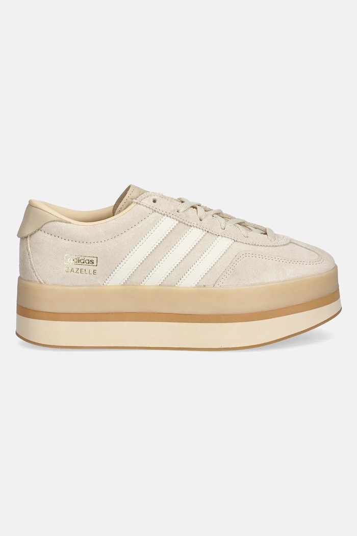 Semišové tenisky adidas Originals Gazelle Stack JQ7666 béžová SS26