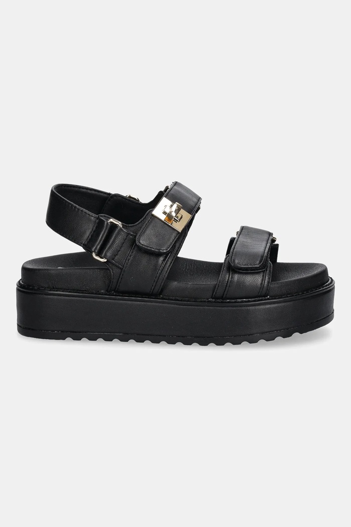 Steve Madden sandały skórzane Bigmona SM11003458.017 czarny SS25