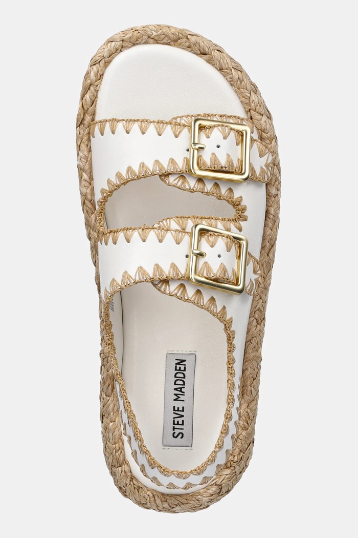 Δερμάτινα πέδιλα Steve Madden Portofino λευκό SM11003073.16Y