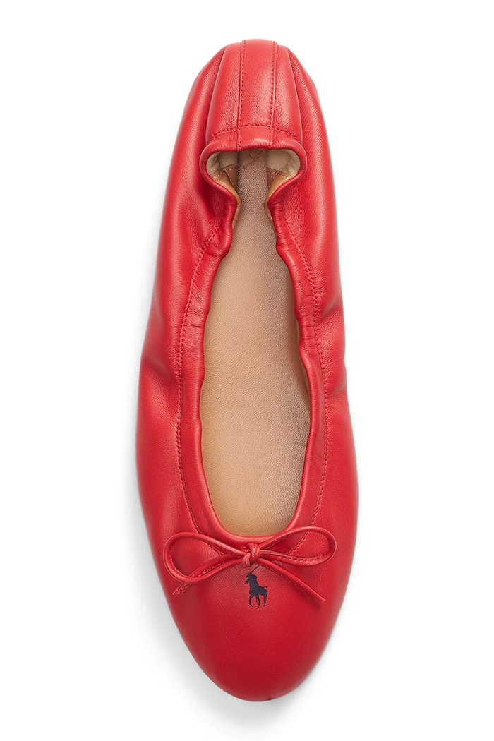 Shoes Polo Ralph Lauren ballet flats Flats Ballet 818960638 red