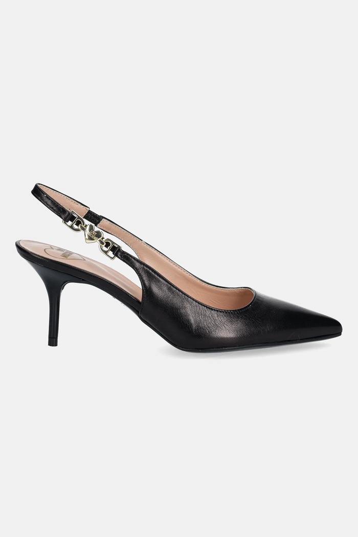 Love Moschino szpilki skórzane JA10487G1MIA0000 czarny SS25