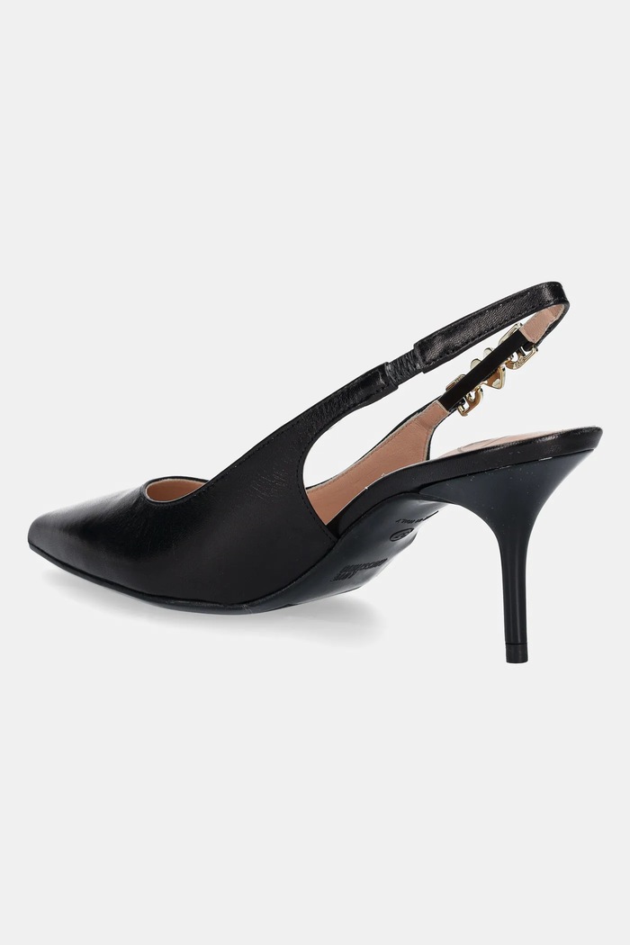 Obuwie Love Moschino szpilki skórzane JA10487G1MIA0000 czarny