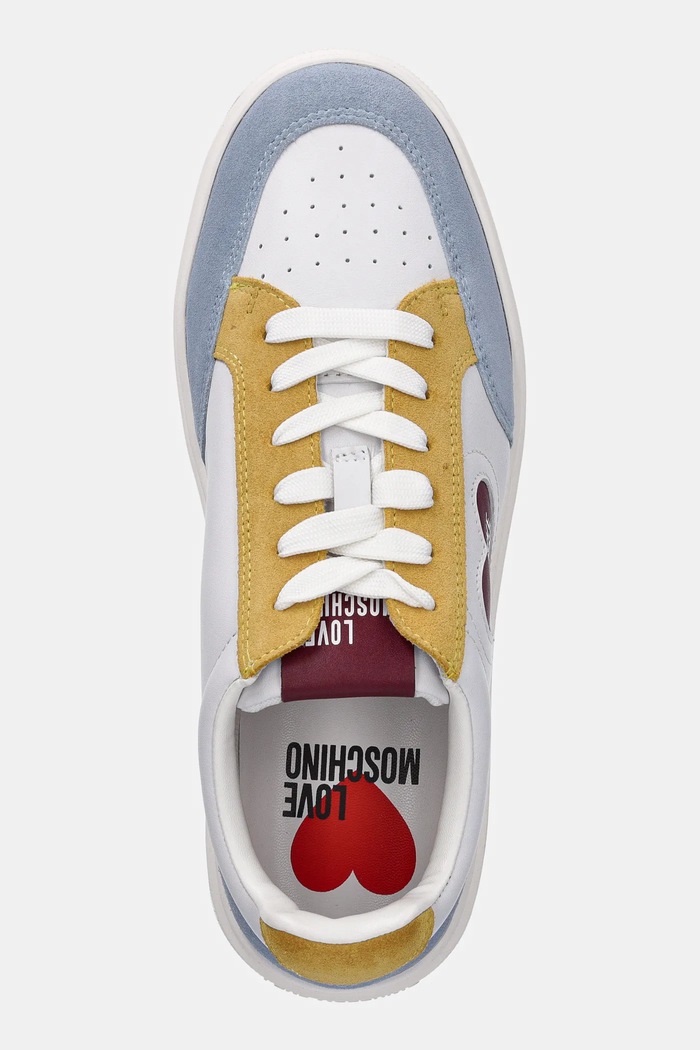 Love Moschino sneakersy skórzane biały JA15154G1MIAA10B