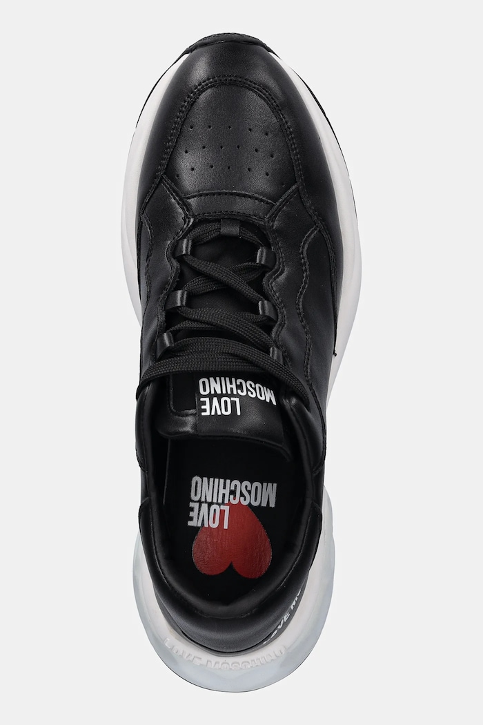 Kožené tenisky Love Moschino černá JA15306G1MIAF00A