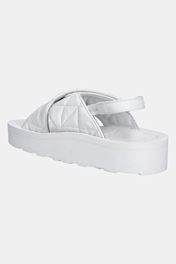 Obuv Love Moschino Kožené sandále Love Moschino JA16044I1MIE0100 biela