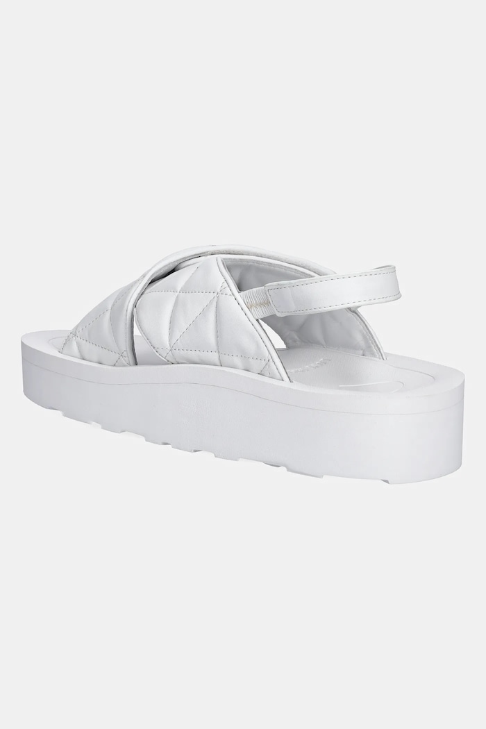Obuv Love Moschino Kožené sandále Love Moschino JA16044I1MIE0100 biela