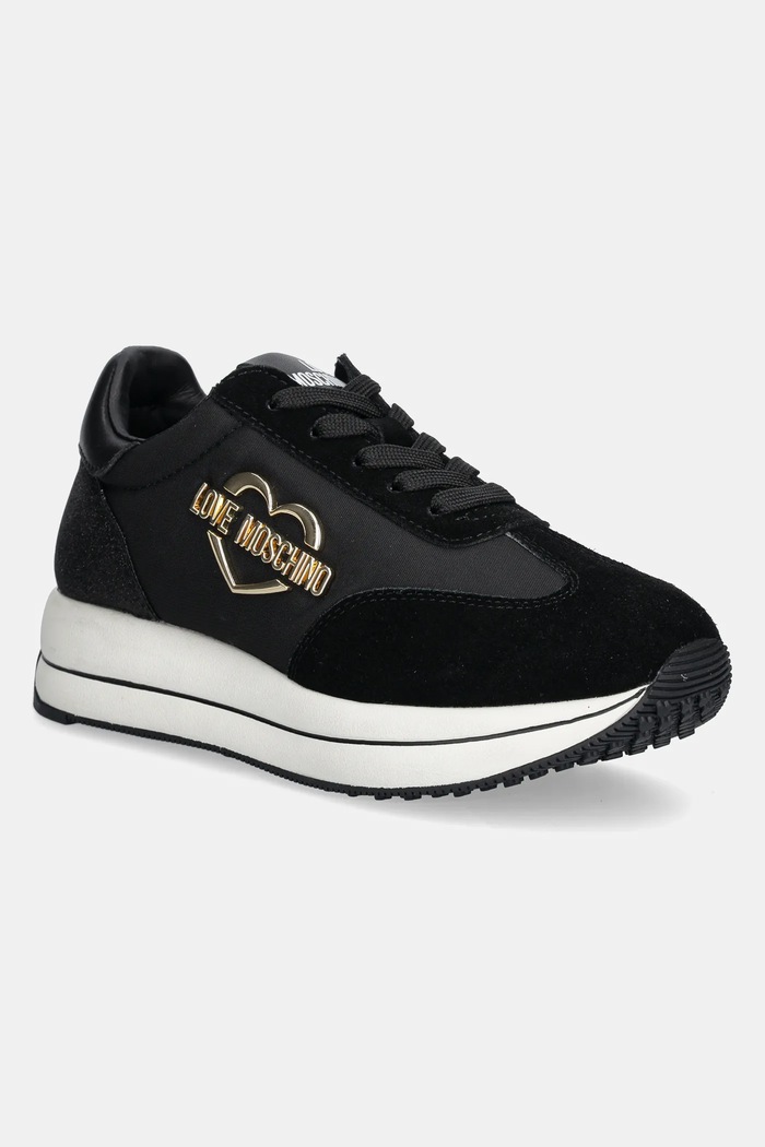Love Moschino sneakersy tekstylny czarny JA15074G1MINA00A