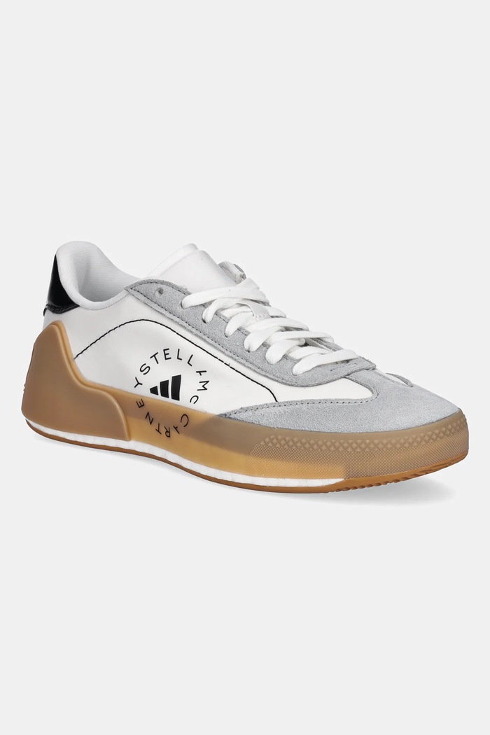adidas by Stella McCartney pantofi de antrenament Court Boost imitatie de piele intoarsa alb IE8768
