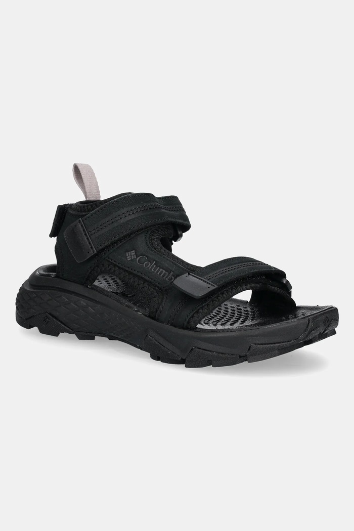 Nubukové sandále Columbia PEAKFREAK RUSH bez podpätku čierna 2121261