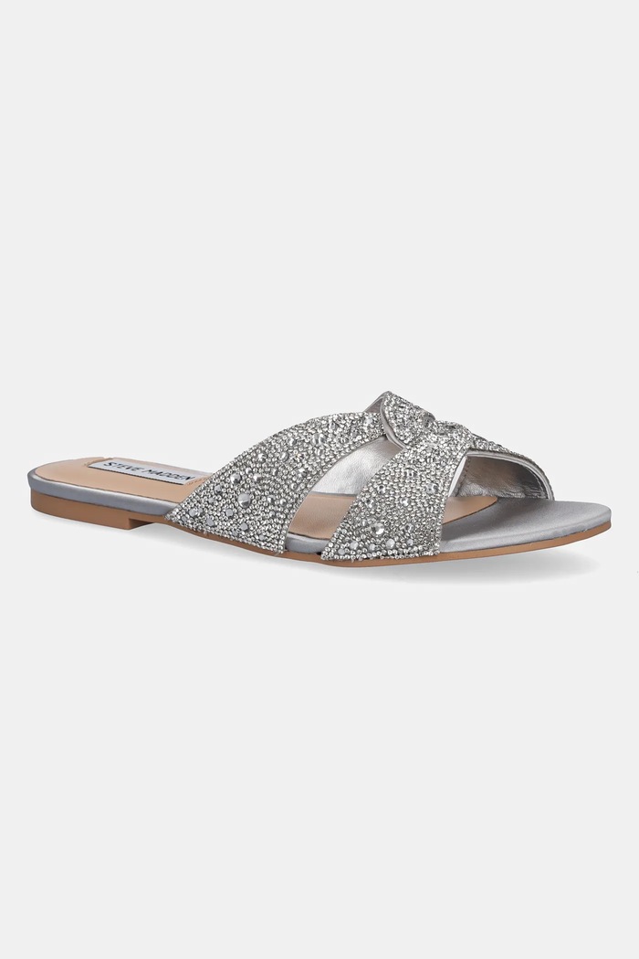 Šľapky Steve Madden Musa plochý strieborná SM11003835.751
