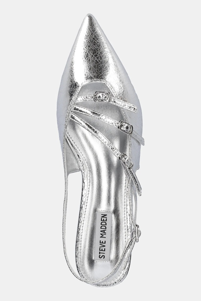 Baleríny Steve Madden Cianna strieborná SM11003709.SCK