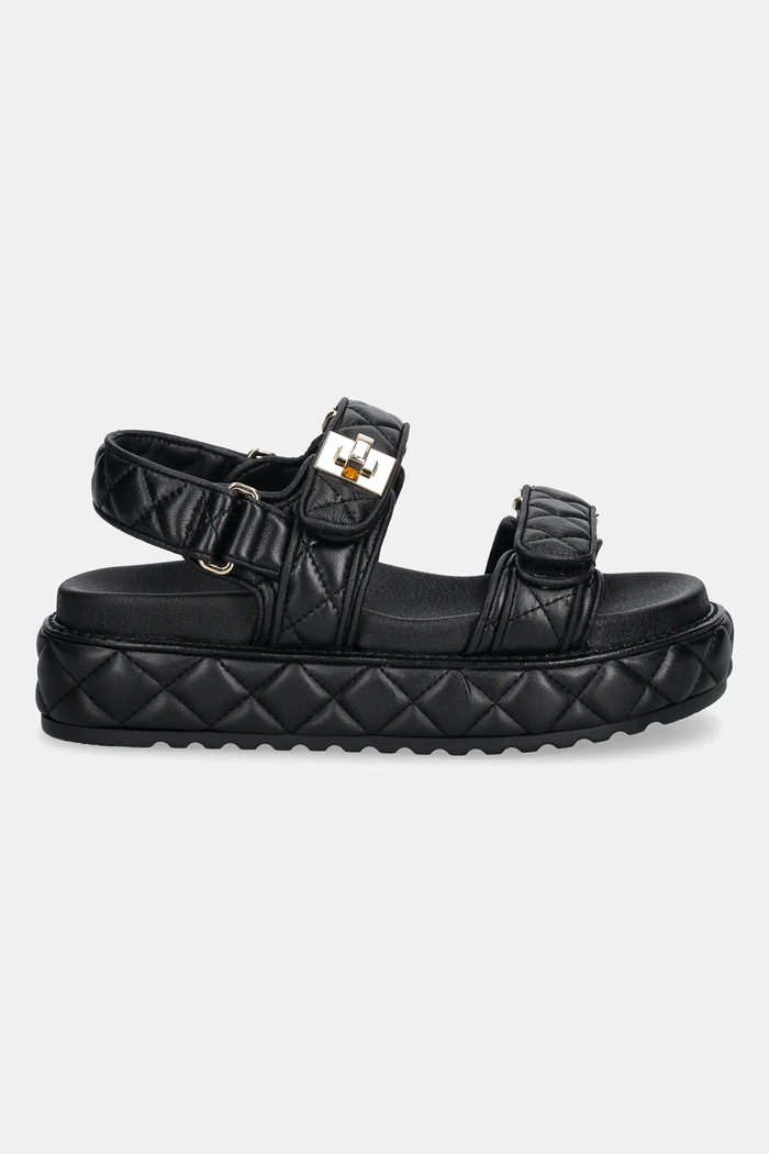 Steve Madden sandały skórzane Bigmona SM11003458.055 czarny SS25
