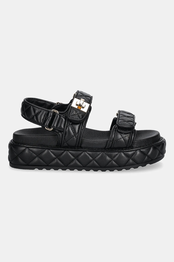 Steve Madden sandały skórzane Bigmona SM11003458.055 czarny SS25