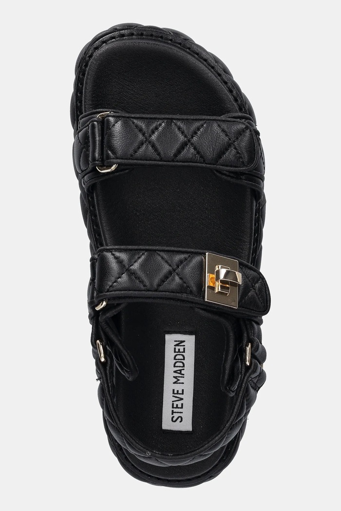 Steve Madden sandały skórzane Bigmona czarny SM11003458.055
