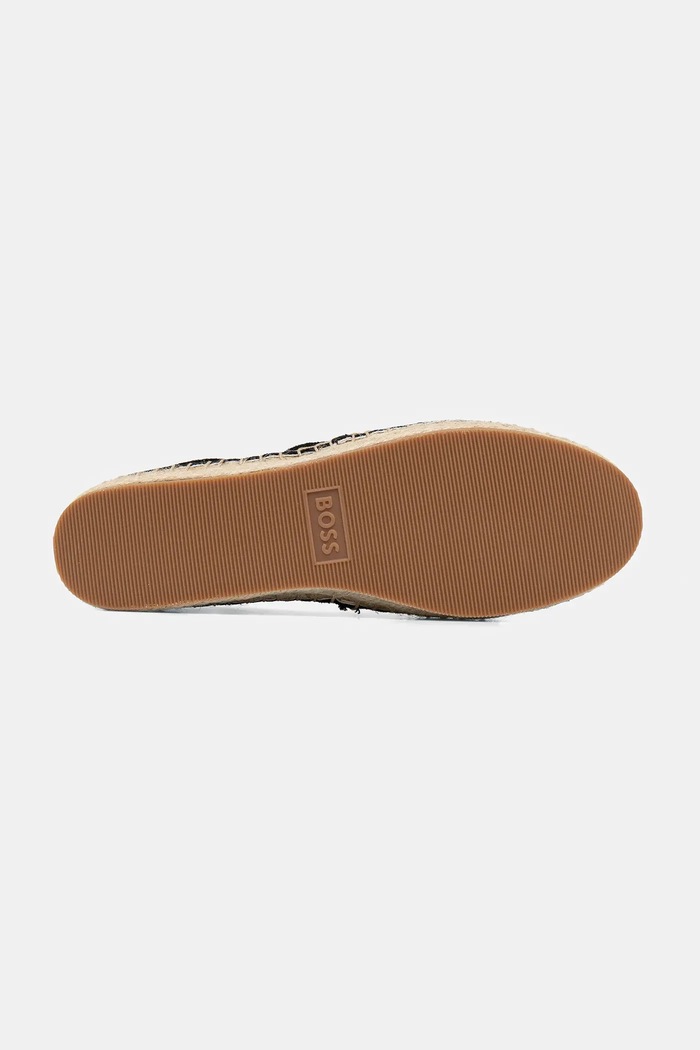 Kožne espadrile BOSS Madeira 50542344.001 crna