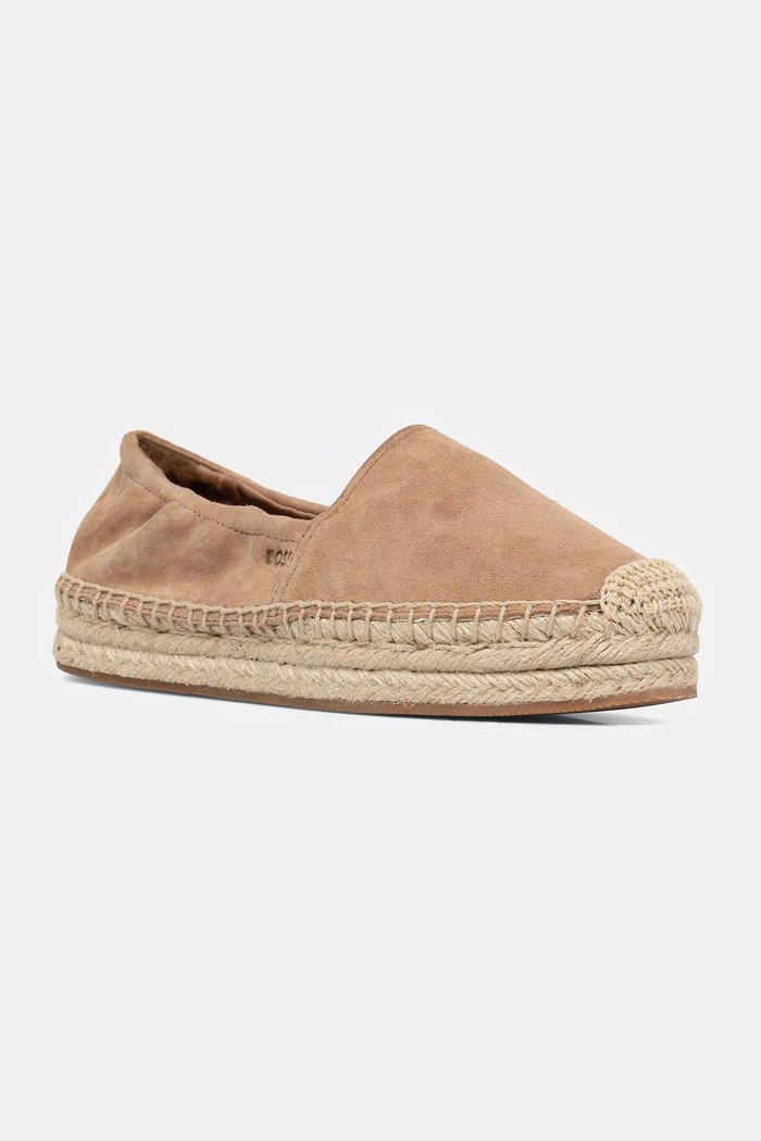 BOSS espadrilles velúrból Madeira textil barna 50542344.260