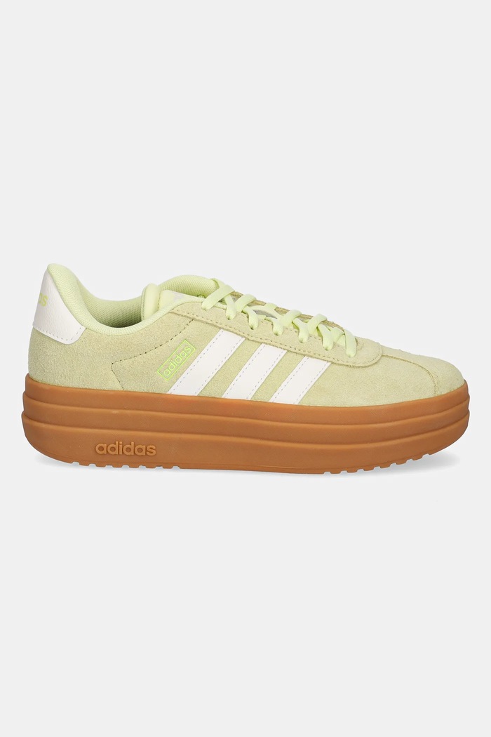 adidas Sneakersy zamszowe VL Court Bold JI1784 zielony SS25
