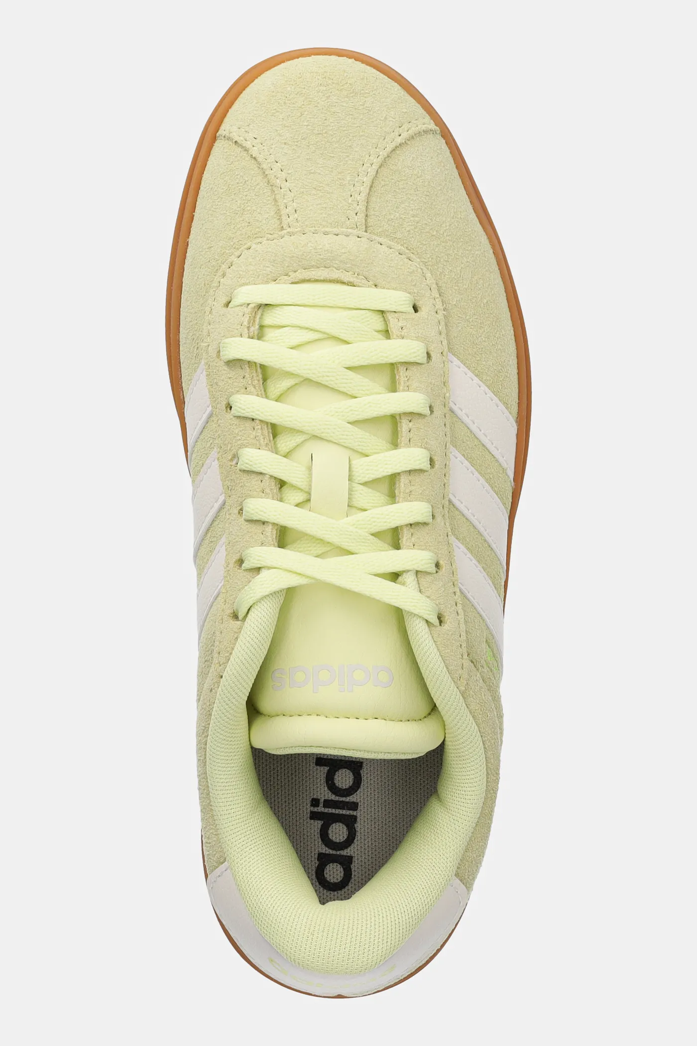 Sneakersy zamszowe VL Court Bold adidas JI1784 zielony
