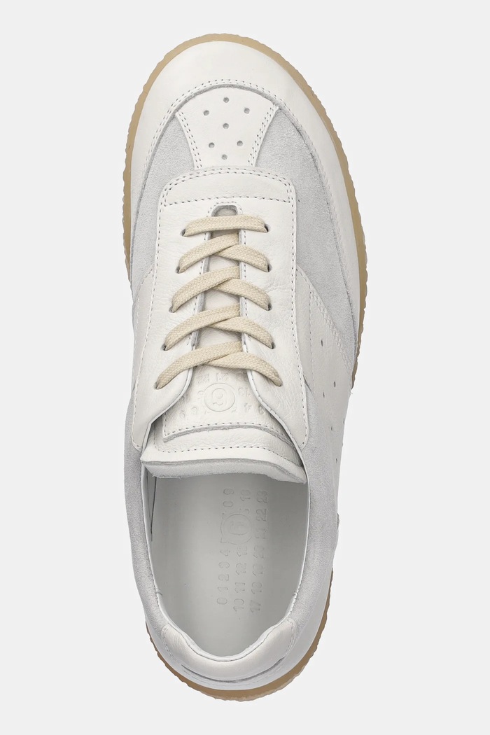 Δερμάτινα sneakers MM6 Maison Margiela λευκό S59WS0235.P6435.HA616