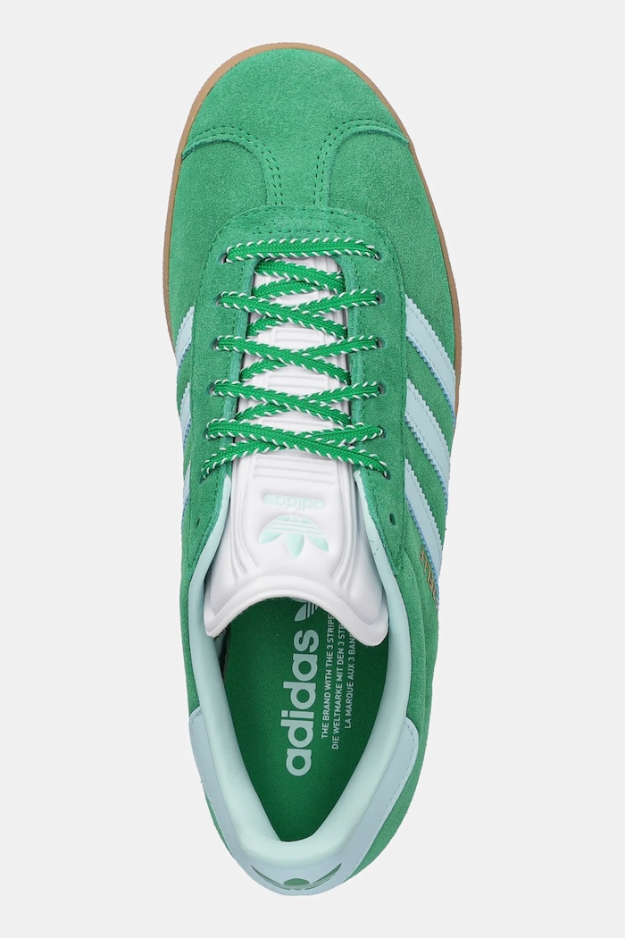 Tenisice od brušene kože adidas Originals Gazelle zelena JH7218