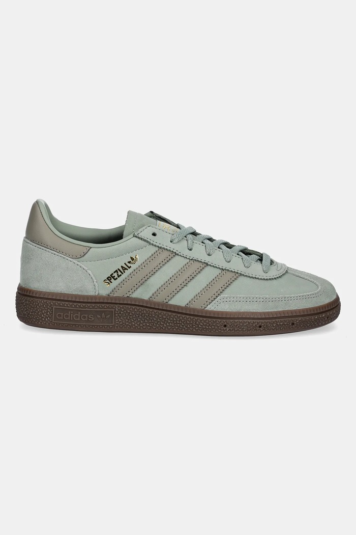 Маратонки от набук adidas Originals Handball Spezial W JI2645 зелен SS25