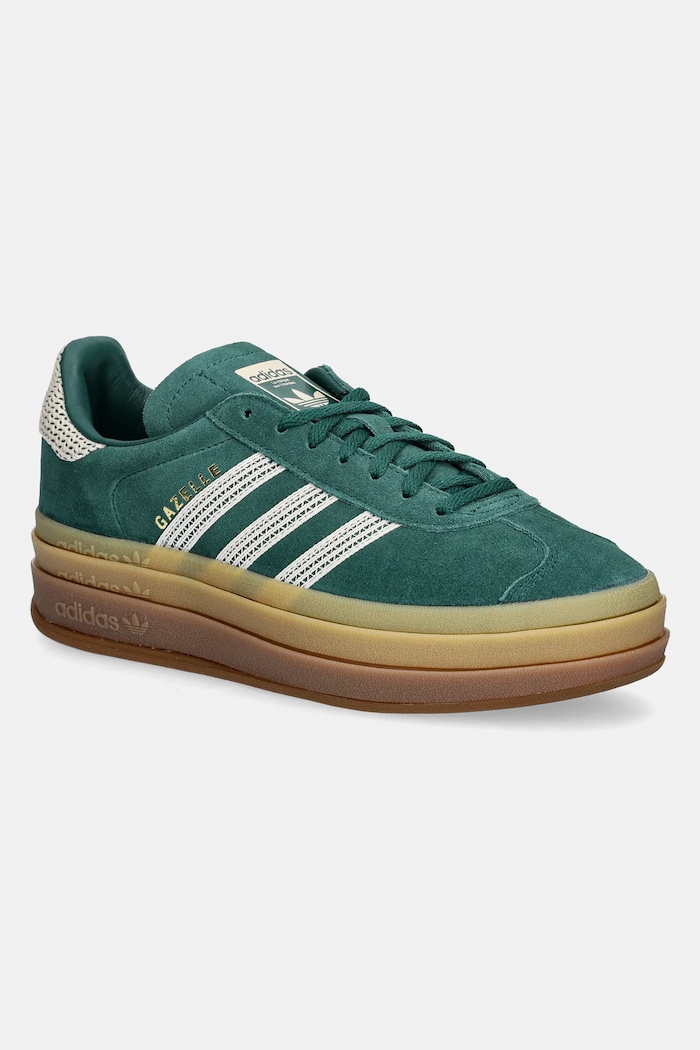 Semišové tenisky adidas Originals Gazelle Bold W semišová koža zelená JS3358